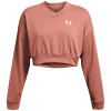 Under Armour Armour Ua Rival Terry Os Crop Crw Sweatshirt Womens Pink 16 (XL)