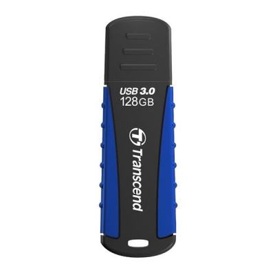 TRANSCEND Flash Disk 128GB JetFlash®810, USB 3.0 (voděodolný, nárazuvzdorný) (R:90/W:40 MB/s) černá/modrá TS128GJF810