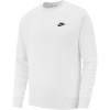 Pánske mikiny Nike Swoosh Club Crew - white/black - Biely (L)