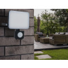 Vonkajší čierny LED reflektor s PIR senzorom 30W/4000K - LF7023S
