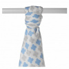 XKKO BMB Bambusová osuška Scandinavian Baby Blue Cross, 90x100,1ks, 8594161573715