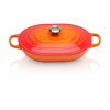 Le Creuset - Liatinový hrniec plytký- podlhovastý 31 cm / 3,4 l oranžový