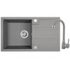 Laveo Set BARBADOS 76 kuchynský granitový drez 76x44 cm + batéria Granit 8 Šedá SBBA511T