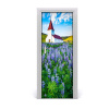 Fototapeta samolepiace na dvere kostol kvety 75x205