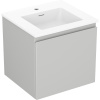 Mexen Orio, kúpeľňová skrinka 50 cm s umývadlom Otis, 1 zásuvka, šedá matná/biela matná, 91A10-05047-1-BF62-W18M01