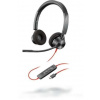 HP Poly POLY Blackwire 3320 Slúchadlá s mikrofónom Kábel Pres hlavu Kancelária / call centrum USB Typ-C Čierna, Červená (214013-01)