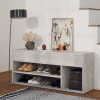 Lavica na topánky betónová sivá 105x30x45 cm drevotrieska-ForU-808760