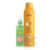 BABÉ SUN Opaľovací sprej SPF 50 + Aloe vera gél transparentný sprej na mokrú pokožku s ochranným faktorom 200 ml + darček: gél 90 ml