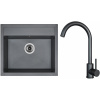 Set Sinks G23672 (dřez Solo 560 Titanium 72 + baterie Arco Černá matná)