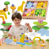 Viga Toys VIGA Drevené bloky Farebné tropické príbehy Box 55el.