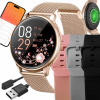 Smart hodinky Lewer SMART WATCH PRE ŽENU ŠPORTOVÉ ELEGANTNÉ ZLATÉ
