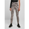 Women's leggings with a cotton tie with a high waist black/asphalt hnedá XL Urban Classics 4065812004857