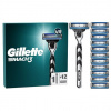 Gillette Mach3 Holiaci Strojček pre Mužov, 1 Gillette Holiaci Strojček s 3 Čepieľkami