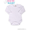 NEW BABY Body dlhý rukáv biele 100% bavlna Veľ. 62
