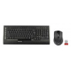 Set bezdrôtová klávesnica + bezdrôtová myš A4tech 9300F, V-Track, CZ / US, USB, čierna
