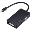Interlook HVD-20CM | Adaptér Mini DisplayPort (Thunderbolt) na HDMI | DVI | VGA Czarny