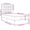 vidaXL Osmanský rám postele s matracmi tmavomodrá 90x200 cm zamat - Modrá - 233904-245979