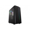 Fortron skříň Midi Tower CMT151 Black, průhledná bočnice, 1 x A. RGB LED 120 mm ventilátor POC0000110