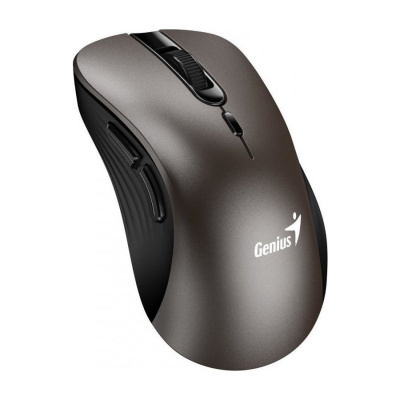Genius Ergo 8100S Myš, bezdrátová, ergonomická, optická, 1600DPI, 6 tlačítek, USB, titanová 31030040402