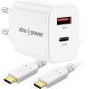 AlzaPower A101CA Fast Charge 20 W biela + Core USB-C 2.0 60 W 1 m biely APW-CCA101-CBTC1010W