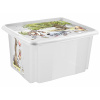 OKT Plastový box Medvídek Pú, 45 l, priehľadný s vekom, 55,5 x 40 x 30 cm