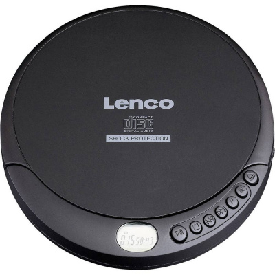 Lenco CD-200 prenosný CD prehrávač - diskman CD, CD-RW, MP3 s USB nabíjačkou čierna; CD-200