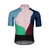 POC Cyklistický dres s krátkym rukávom - ESSENTIAL ROAD PRINT - modrá/zelená/bordová 2XL