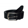 Čierny pánsky kožený opasok, 120 cm