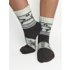 Termo ponožky z alpaky JELEŇ v bielo-hnedej farbe, VYBRAŤ VEĽKOSŤ BIELIZNE 35 - 38