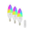 IMMAX 07716CDO NEO LITE Smart žiarovka LED E14 6W 470lm 2700K-6500K RGB biela tri kusy v balení