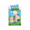 Carbotex Obliečka Obliečky do postieľky Prasiatko Peppa modrá 100 x 135 cm