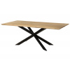 Bighome - Jedálenský stôl mango 240x100x76 prírodný lak / epoxidová čierna, priečny rám 2 antracit matný EPOXY