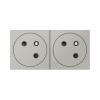 Zásuvka MOSAIC 079272L 2X2P+T bílá