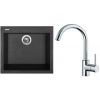 Set Sinks G181N6 (dřez Cube 560 NANO Nanoblack N6 + baterie Mix 35 Chrom - lesklý)