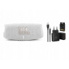 Prenosný reproduktor JBL Charge 5 40W biely + nabíjačka 12W + kábel USB-C (Prenosný reproduktor JBL Charge 5 40W biely + nabíjačka 12W + kábel USB-C)