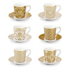 TESCOMA myCOFEE Empire biela porcelánové šálky na espresso s tanierikmi 6 x 90 ml