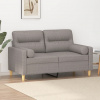 2místná pohovka s polštáři taupe 120 cm textil Hnědošedá 3200820