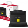 AXAGON CRE-SM2, USB-A StandReader 4-slot čtečka Smart card (eObčanka) + SD/microSD/SIM, kabel 1.3 m