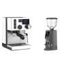 Rancilio Silvia BC PID, white + Eureka Atom W 75, grey