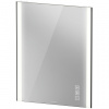 Duravit XViu - Zrkadlo 620x800 mm s osvetlením, čierna matná XV70410B2B2