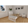 Posteľ masív Nika 90 x 200 cm zvýšená - BIELA + matrace Super-flex + rošt ZADARMO