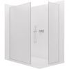 CERANO - Sprchová zástena Walk-in Crystal TL/P - 8 mm - bezvzperový systém - chróm, mliečne sklo - 100x100x200 cm