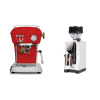 Ascaso Dream PID, Love Red + Eureka Mignon Zero, CR white