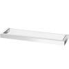 Zack Kúpeľňová polička LINEA 46 cm, lesklá, nerezová oceľ/sklo