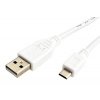 Kabel USB 2.0 kabel, USB A(M) - microUSB B(M), 3m, bílý