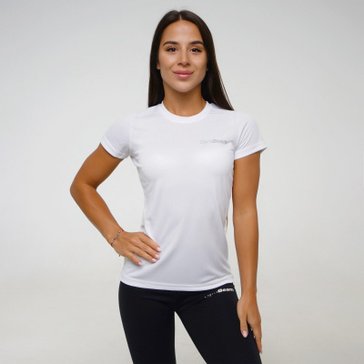 Dámské tričko TRN White - GymBeam barva: white + silver logo, velikost: XXL
