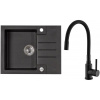 Set Alveus (dřez Rock 30 Black 91 + baterie Mintas Černá matná) SETA23236