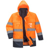 PORTWEST HI-VIS LITE 3V1 S162 / Reflexná bunda 3v1 - HV oranžová/námorná modrá S
