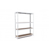 Policový regál Trestles RH 1800x1200x300, nosnosť 1400 kg, 4 police Farba: biela, Typ police: drevená MDF 5,4 mm