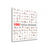 Motivačný obraz na stenu 100 Yoga asanas (obrazy s textom)